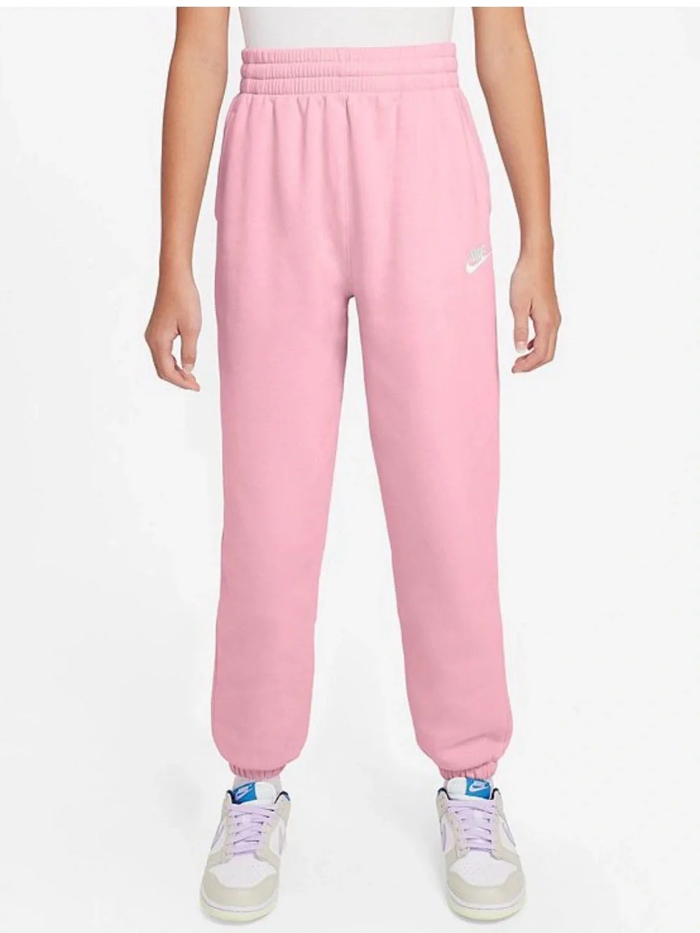 Nike Girls Loose Fit Joggers - Pink - Size XL